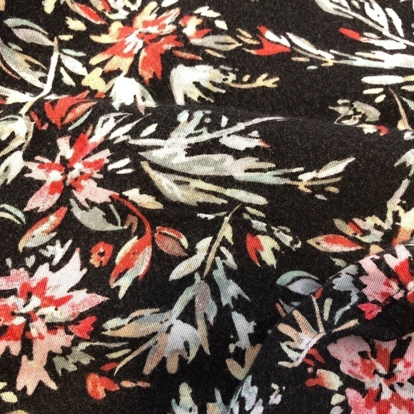 JESSICA SIMPSON Pants Women's Size XXL Black Pink Ankle Length Floral - Picture 11 of 13